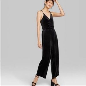 Wild Fable velvet black jumpsuit